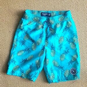 Ambercrombie Kids Pineapple Swim trunks (size 7/8)